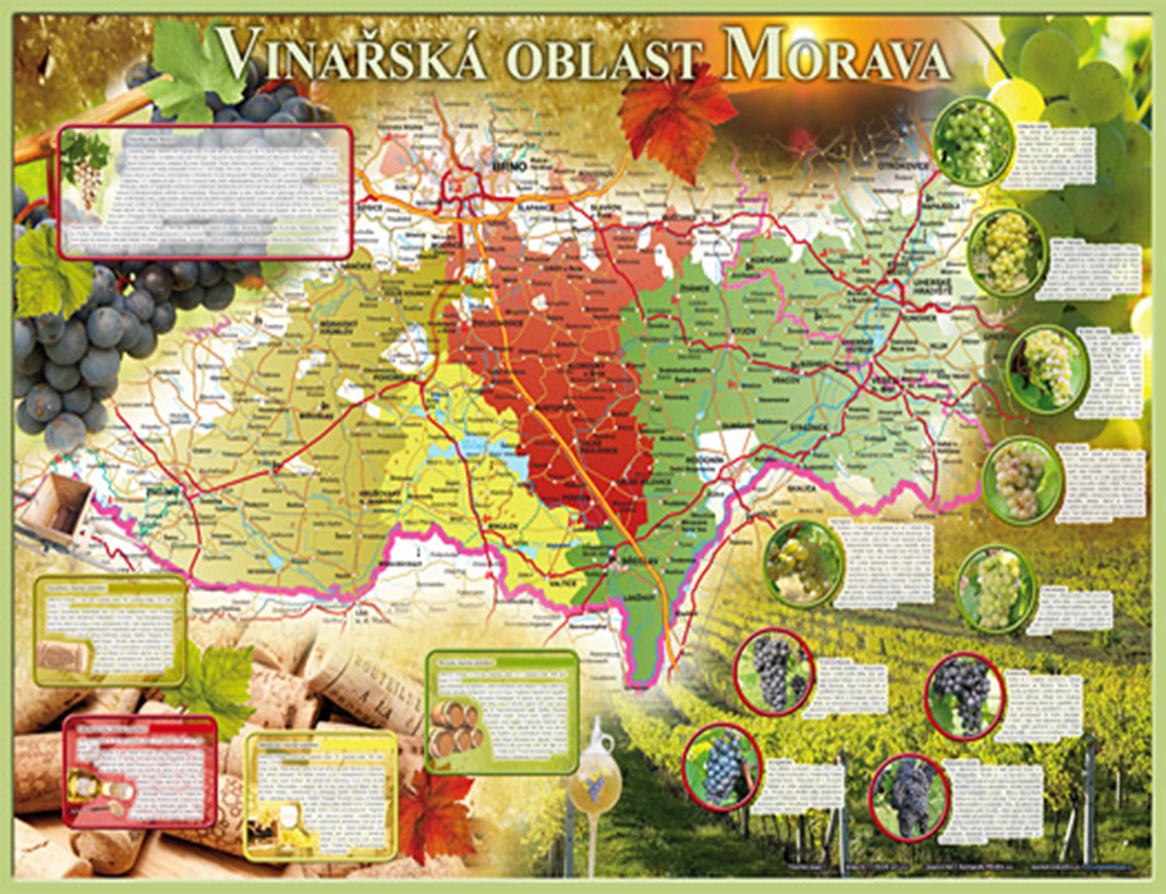 Vinařská mapa - Vinařská oblast Morava