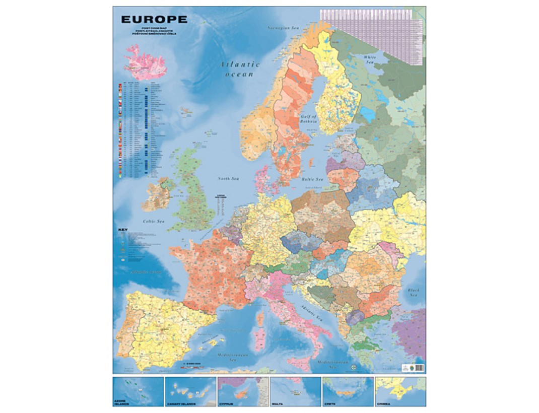 Nástěnná mapa Evropa spediční obří