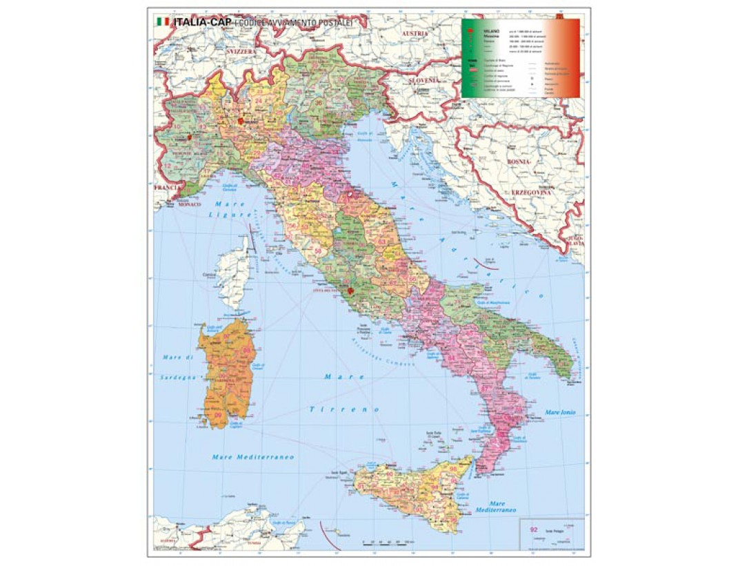 Nástěnná mapa SPEDIČNÍ ITÁLIE